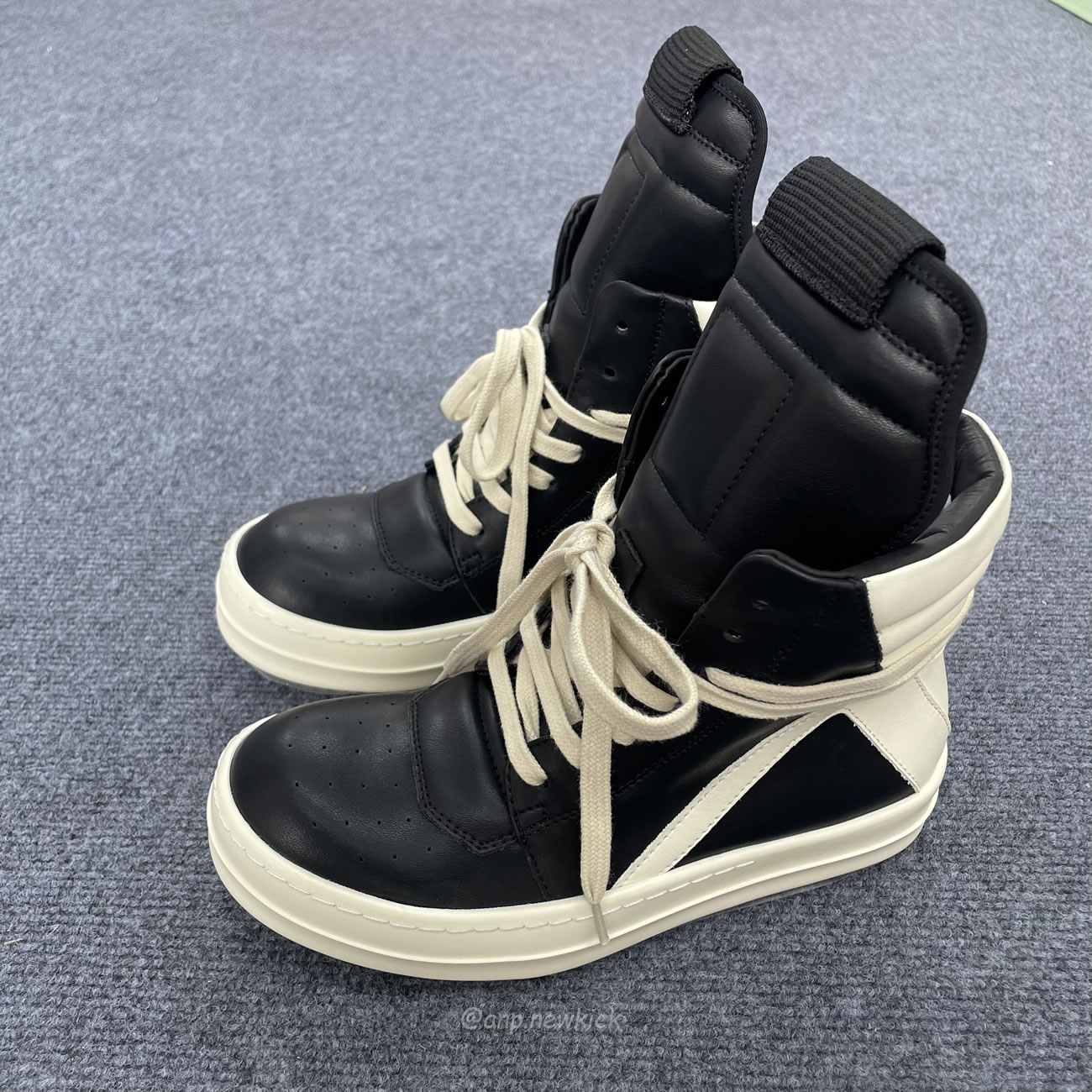 Rick Owens Phlegethon Geobasket Black Milk Ru21s6894 Lpo 91111 (7) - newkick.vip